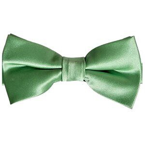GEORGE Men's Polyester DESIGNER Bow Tie Solid Green W:2.4" EUC